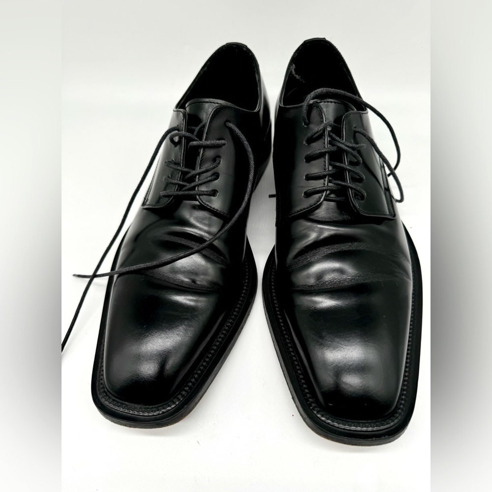 Vía Spiga black leather dress shoes 9 1/2 EUC